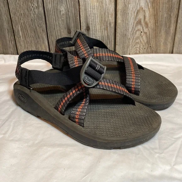 Chaco | Shoes | Chaco Mens Sandals Gray Orange | Poshmark display picture 2
